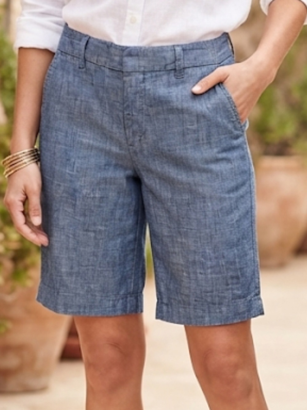 GAP Petite Cotton Bermuda Shorts Size 2 Classic Casual